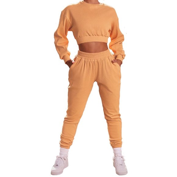 Women's Crop Top and Jogger … - Picture 1 of 5